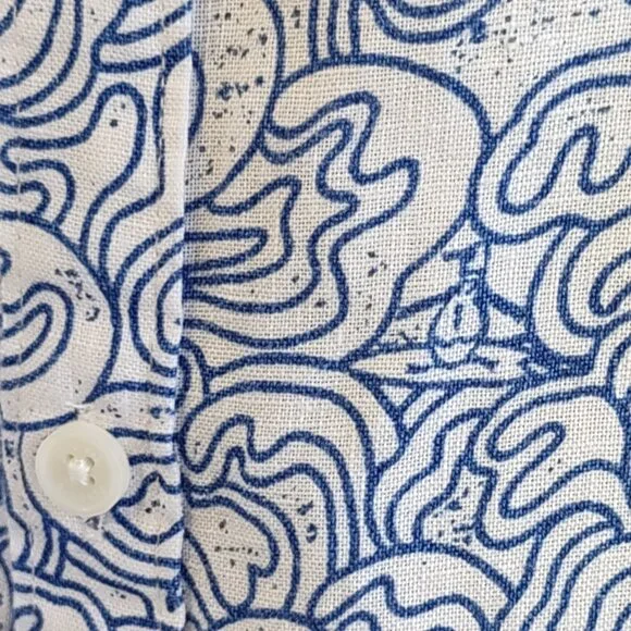 NWOT Original Penquin Linen Button Down Shirt Beach Waves & Surfing Penquin  XXL - Picture 3 of 13